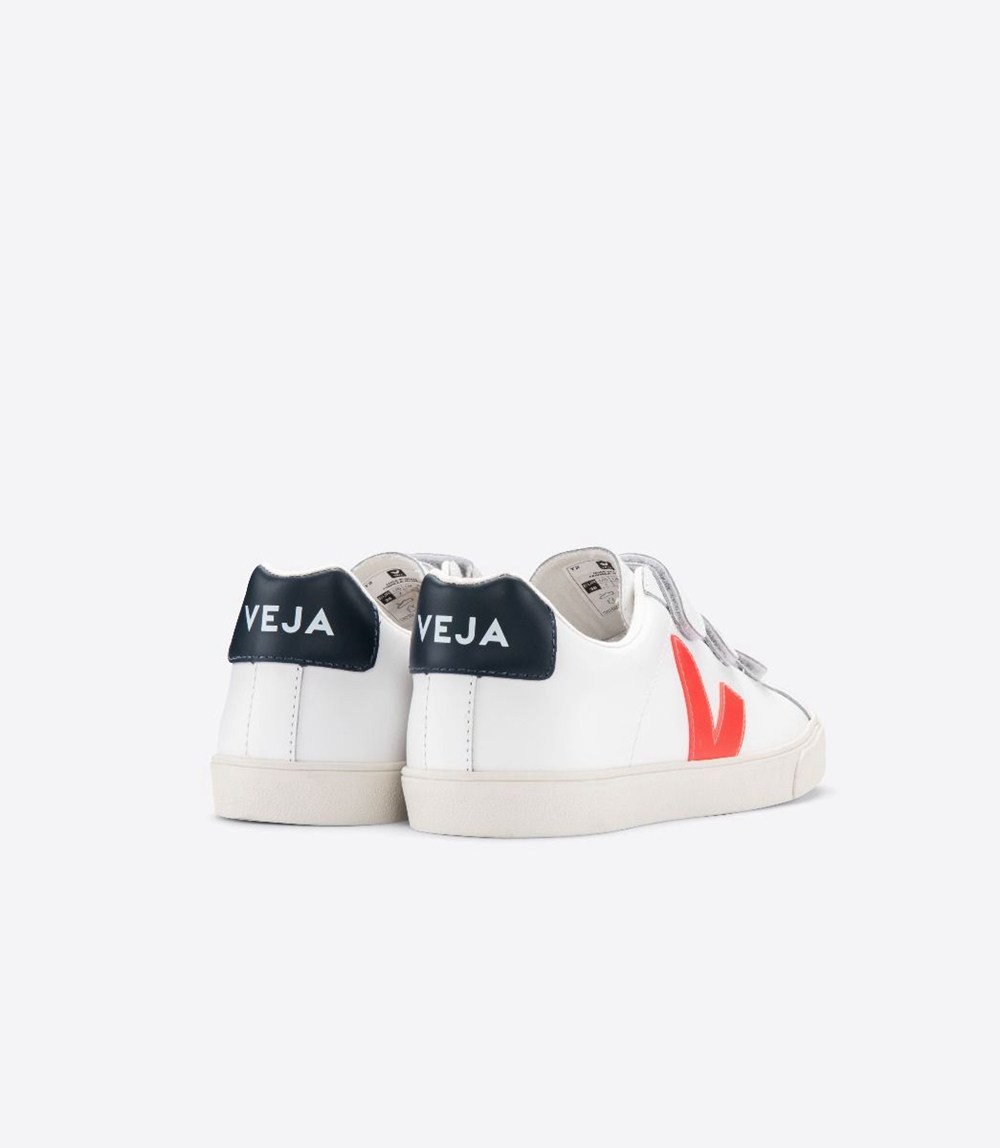 Veja Sneakers Barbati - 3-Lock Piele - Albi/Portocalii - 8697405-OC